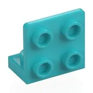 Bracket 1 x 2 - 2 x 2 Inverted, Medium Azure