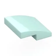 Brick Curved 2 x 2 x 2/3, Light Aqua