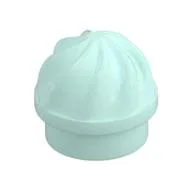 Plate Round 1 x 1 Swirled Top, Light Aqua