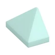 Brick Sloped 45° 2 x 1 Triple with Inside Stud Holder, Light Aqua