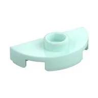 Plate Special Round 1 x 2 Half Circle with Stud (Jumper), Light Aqua