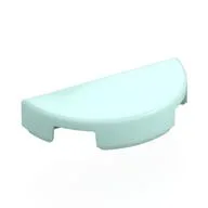 Tile Round 1 x 2 Half Circle, Light Aqua