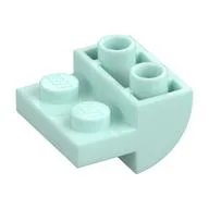 Brick Curved Inverted 2 x 2 with 1 x 2 Cutouts, Light Aqua