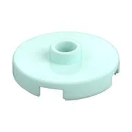 Plate Special Round 2 x 2 with Center Stud (Jumper Plate), Light Aqua