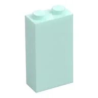 Brick 1 x 2 x 3 with Bottom Stud Holder, Light Aqua