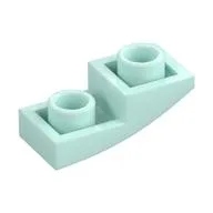 Brick Curved Inverted 2 x 1, Light Aqua