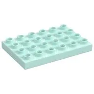 Duplo Plate 4 x 6, Light Aqua