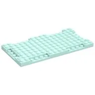 Plate Special 8 x 16 x 2/3 with Six Recessed Edges, Light Aqua