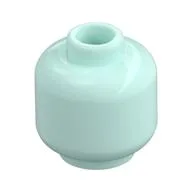Minifig Head [Plain] [Vented Stud - 2 Holes], Light Aqua
