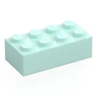 Brick 2 x 4, Light Aqua
