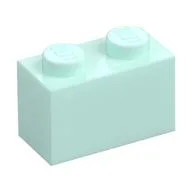 Brick 1 x 2, Light Aqua