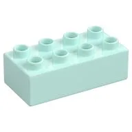 Duplo Brick 2 x 4, Light Aqua
