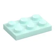 Plate 2 x 3, Light Aqua