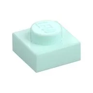 Plate 1 x 1, Light Aqua