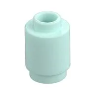 Brick Round 1 x 1 Open Stud, Light Aqua