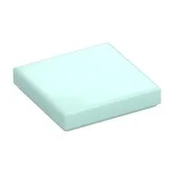 Tile 2 x 2 with Groove, Light Aqua