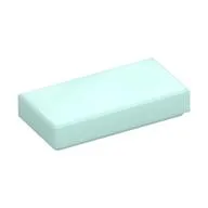 Tile 1 x 2 with Groove, Light Aqua