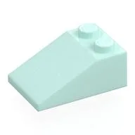 Brick Sloped 33° 3 x 2, Light Aqua