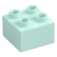Duplo Brick 2 x 2, Light Aqua