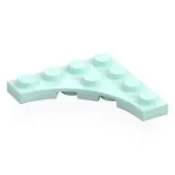 Plate Special 4 x 4 with 3 x 3 Quarter Round Cutout, Light Aqua