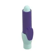 Equipment Pen with Tip and Cap Dark Purple Print, Light Aqua
