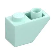 Brick Sloped Inverted 45° 2 x 1, Light Aqua