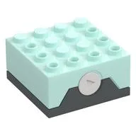 Sound Brick 4 x 4 with Random Radio Sounds, Light Aqua
