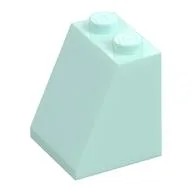 Brick Sloped 65° 2 x 2 x 2 with Bottom Tube, Light Aqua