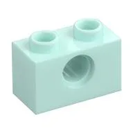 Technic Brick 1 x 2 [1 Pin Hole], Light Aqua