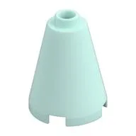 Cone 2 x 2 x 2, Open Stud, Light Aqua