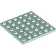 Plate 6 x 6, Light Aqua
