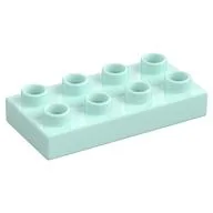 Duplo Plate 2 x 4, Light Aqua