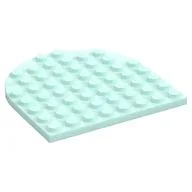 Plate 8 x 8 with Rounded End, Light Aqua
