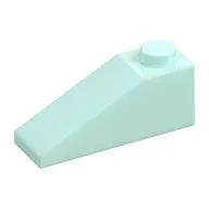 Brick Sloped 33° 3 x 1, Light Aqua