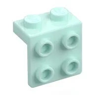 Bracket 1 x 2 - 2 x 2, Light Aqua