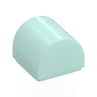 Brick Curved 1 x 1 x 2/3 Double Curved Top, No Studs, Light Aqua