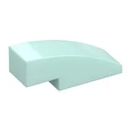 Brick Curved 3 x 1 No Studs, Light Aqua