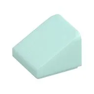 Brick Sloped 30° 1 x 1 x 2/3 (Cheese Slope), Light Aqua