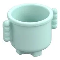 Duplo Kettle with Ribbed Handles 2 x 2 x 1.5, Light Aqua