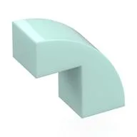 Brick Curved 1 x 2 x 1 2/3 with 1 Cutout, Light Aqua