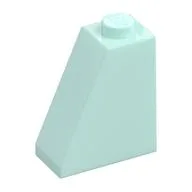 Brick Sloped 65° 2 x 1 x 2, Light Aqua