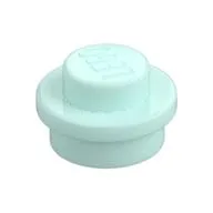 Plate Round 1 x 1 with Solid Stud, Light Aqua