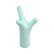 Bar 1L / Stem with 3 Sprouts/Prongs, Light Aqua