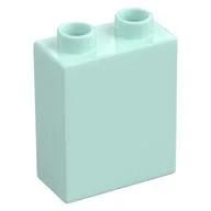 Duplo Brick 1 x 2 x 2 with Bottom Tube, Light Aqua