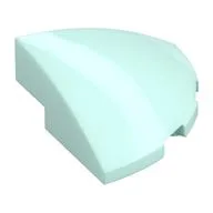 Brick Round Corner, Curved 3 x 3 x 1 Quarter Circle, Light Aqua
