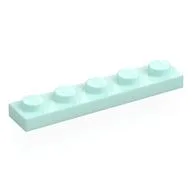 Plate 1 x 5, Light Aqua