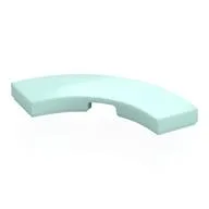 Tile 3 x 3 Curved, Macaroni, Light Aqua