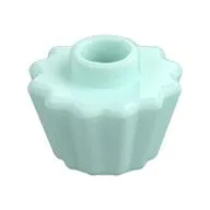Food Cupcake with Stud, Light Aqua