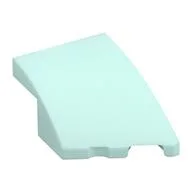 Brick Wedged, Curved 3 x 2 with Stud Notch Right, Light Aqua