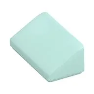 Brick Sloped 30° 1 x 2 x 2/3, Light Aqua